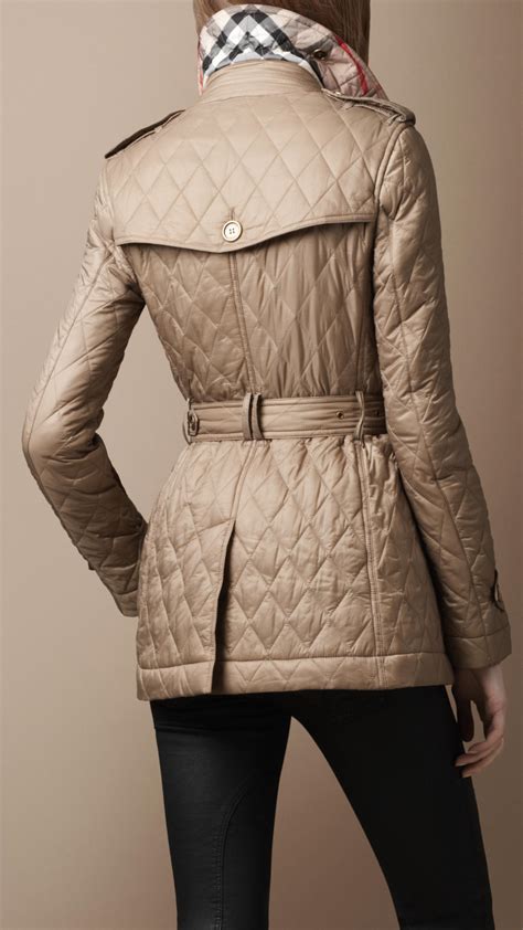 burberry brit quilted trench jacket|authentic burberry trench.